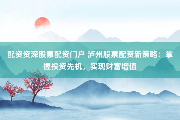 配资资深股票配资门户 泸州股票配资新策略：掌握投资先机，实现财富增值