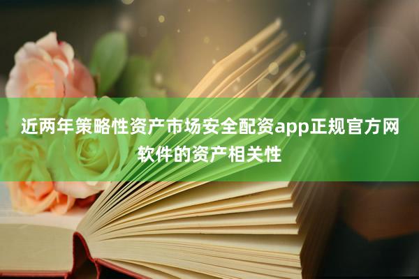 近两年策略性资产市场安全配资app正规官方网软件的资产相关性