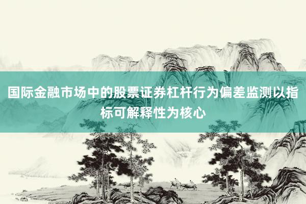 国际金融市场中的股票证券杠杆行为偏差监测以指标可解释性为核心